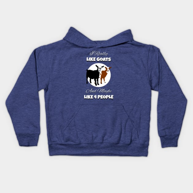 I Like Goats Kids Hoodie by Safari Sherri